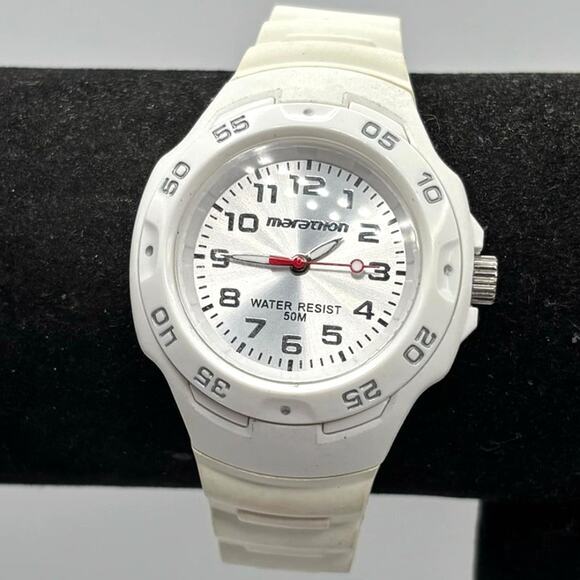 White Marathon Men's Watch - Picture 1 of 5